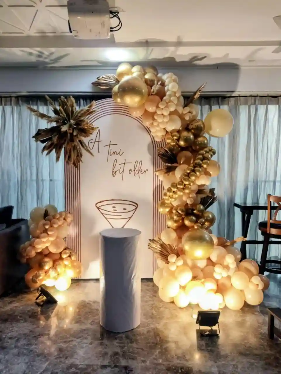 Classy Aura Arch Birthday Decor